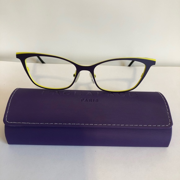 Face a Face Paris EyeGlass in purple and green colour - Picture 2 of 8